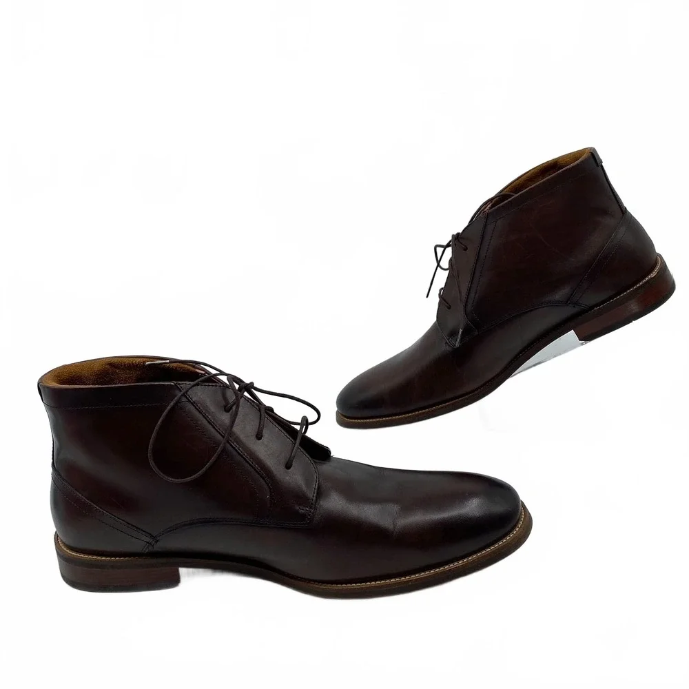 Florsheim Brown Leather Bootie Men’s 13 | Classic Style, All-Season